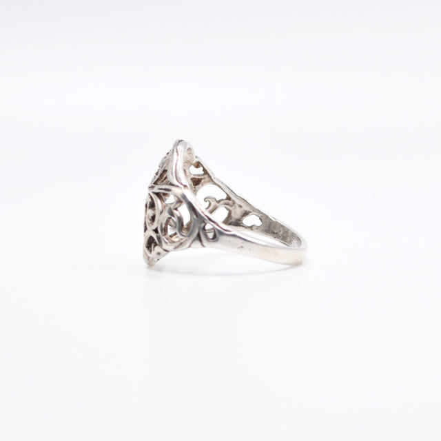 Anillo de plata calado