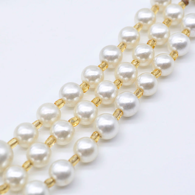 Collar faux pearls