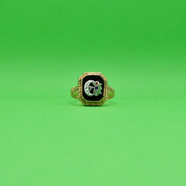 Anillo sello esmaltado